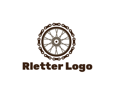 chain around wheel transportation logo