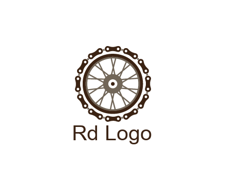 chain around wheel transportation logo