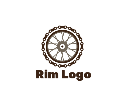 chain around wheel transportation logo