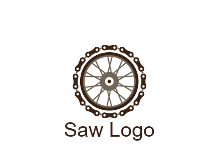 chain around wheel transportation logo