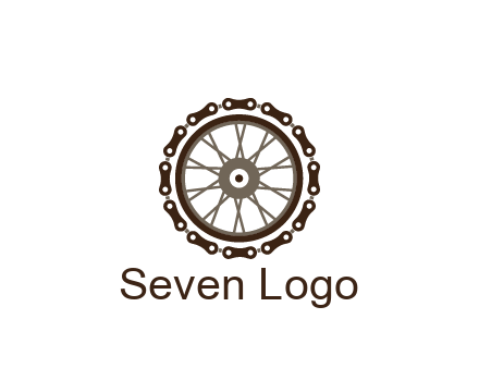 chain around wheel transportation logo