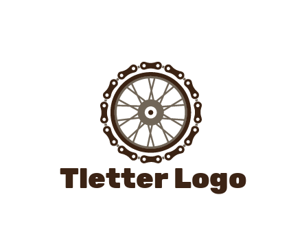 chain around wheel transportation logo