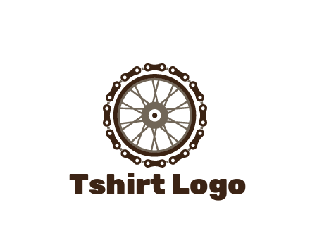 chain around wheel transportation logo
