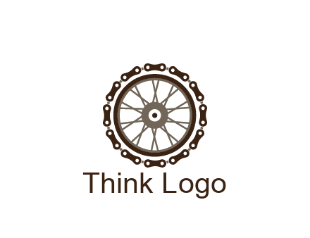 chain around wheel transportation logo