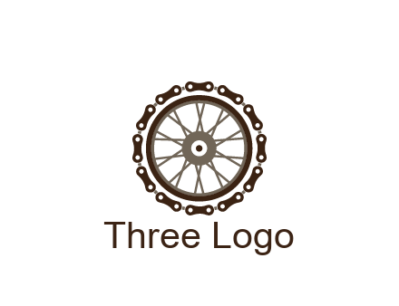 chain around wheel transportation logo