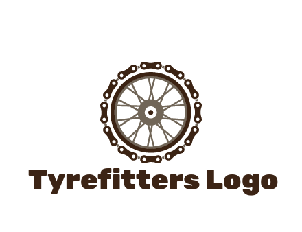 chain around wheel transportation logo