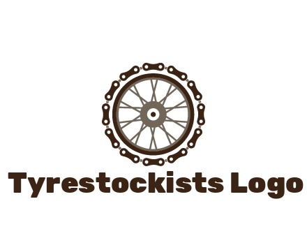 chain around wheel transportation logo