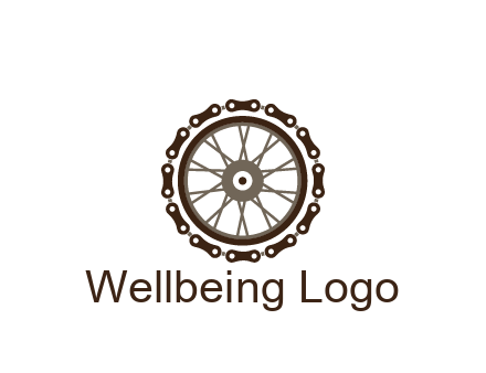 chain around wheel transportation logo