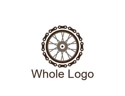 chain around wheel transportation logo