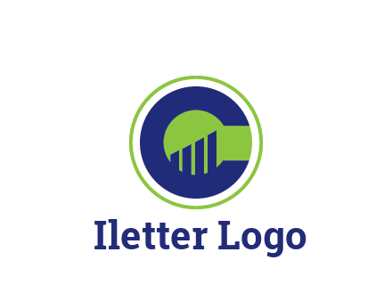 bar graph in letter C in circle