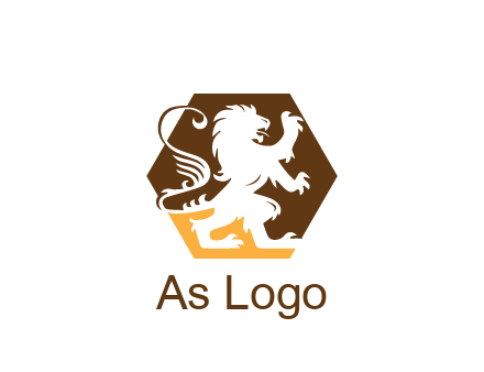 lion in hexagon legal logo