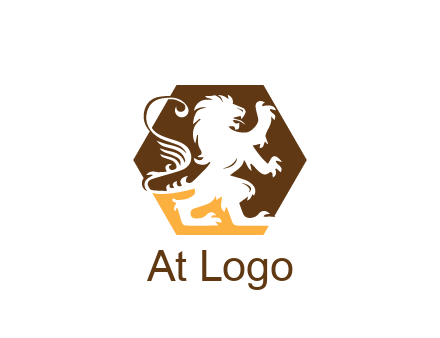 lion in hexagon legal logo