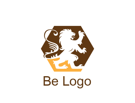 lion in hexagon legal logo