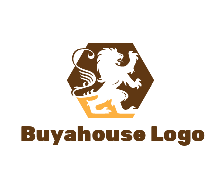 lion in hexagon legal logo