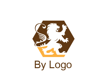 lion in hexagon legal logo