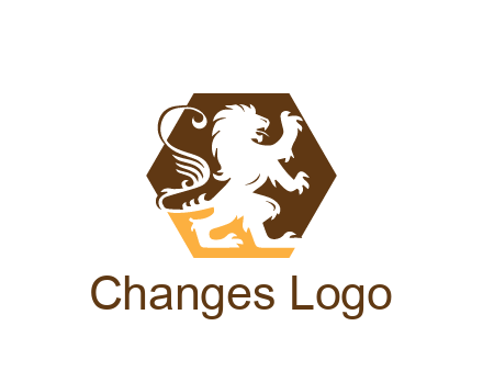 lion in hexagon legal logo
