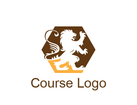 lion in hexagon legal logo