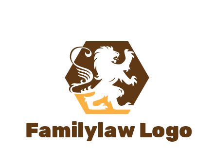 lion in hexagon legal logo