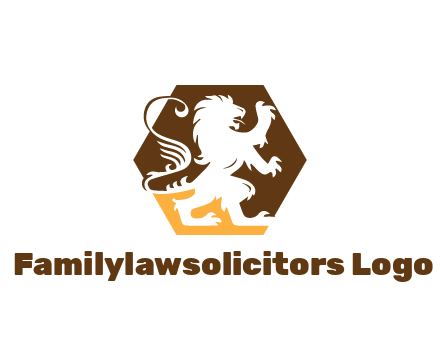lion in hexagon legal logo