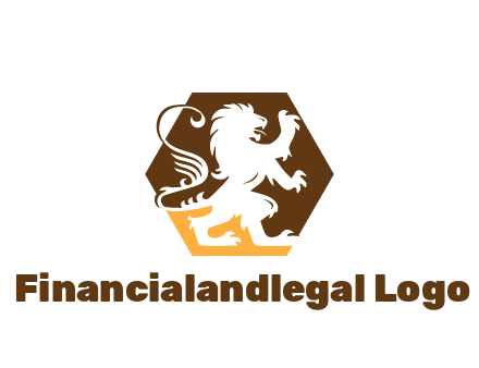 lion in hexagon legal logo