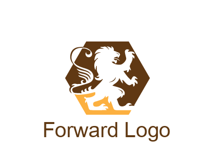 lion in hexagon legal logo