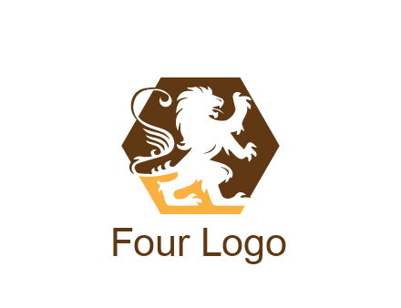 lion in hexagon legal logo