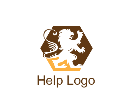 lion in hexagon legal logo