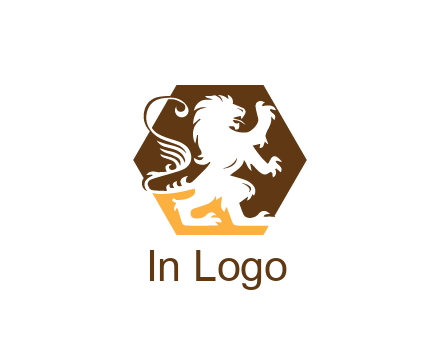 lion in hexagon legal logo
