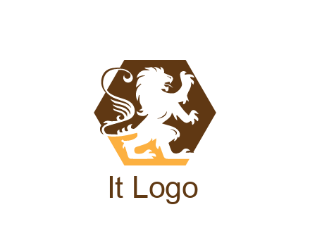 lion in hexagon legal logo