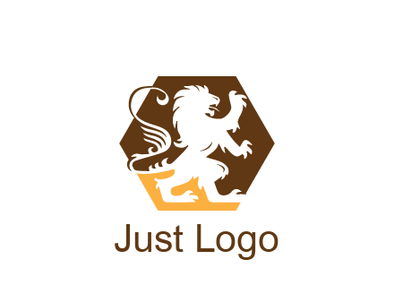 lion in hexagon legal logo