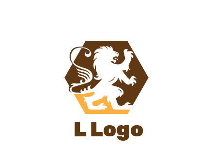 lion in hexagon legal logo