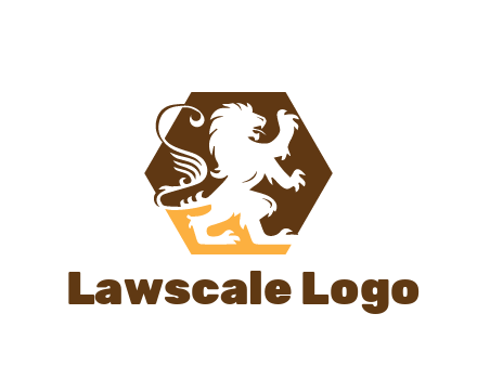 lion in hexagon legal logo