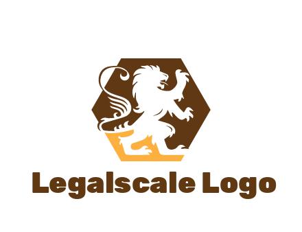 lion in hexagon legal logo