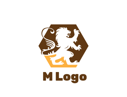 lion in hexagon legal logo