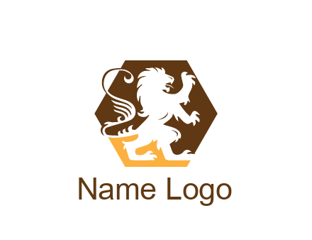 lion in hexagon legal logo