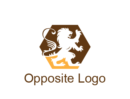 lion in hexagon legal logo
