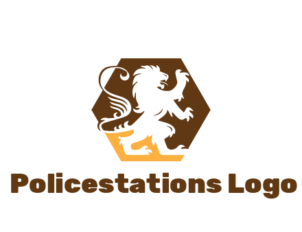 lion in hexagon legal logo