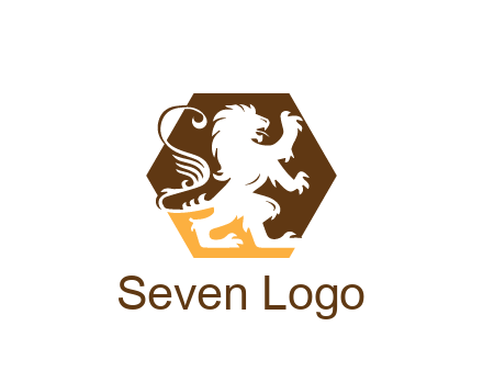 lion in hexagon legal logo