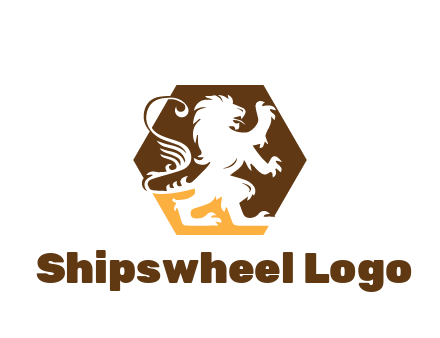 lion in hexagon legal logo