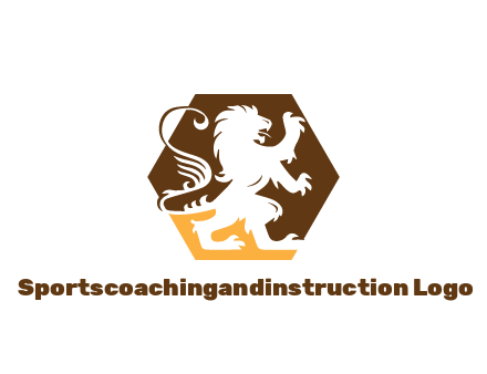 lion in hexagon legal logo