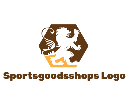 lion in hexagon legal logo
