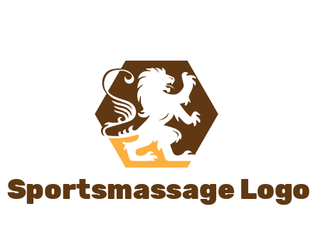 lion in hexagon legal logo