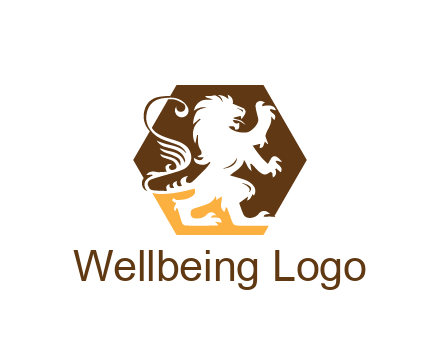 lion in hexagon legal logo