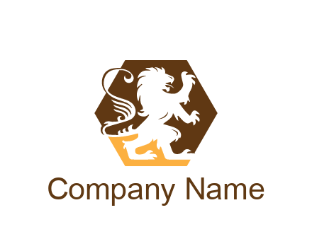 lion in hexagon legal logo