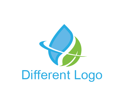 water droplet with leaf and swoosh agriculture
