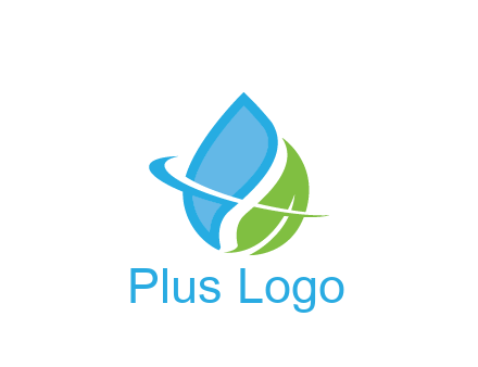 water droplet with leaf and swoosh agriculture