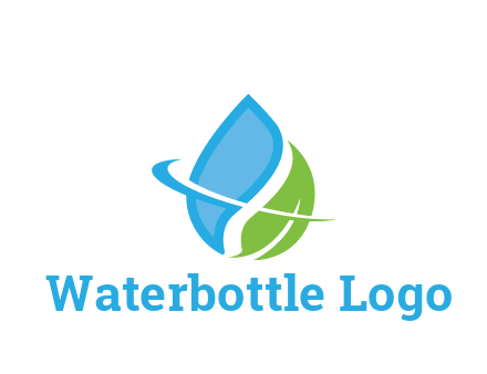water droplet with leaf and swoosh agriculture