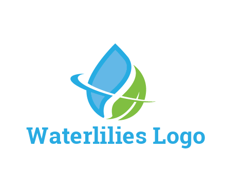 water droplet with leaf and swoosh agriculture