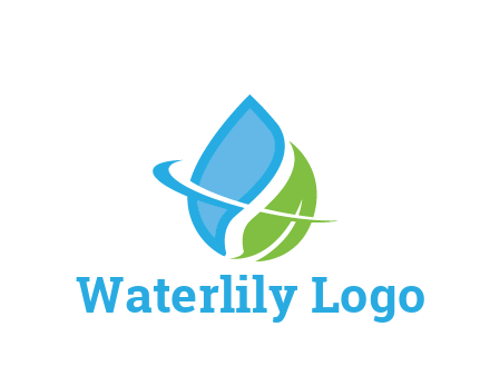water droplet with leaf and swoosh agriculture