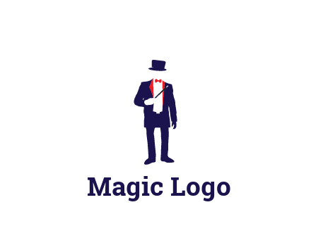 faceless magician game logo
